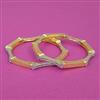 American Diamond Classic Bangles with 2 Tone Plating