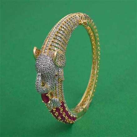 American Diamond Openable kada with 2 Tone Plating
