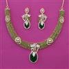 American Diamond Classic Necklace with 2 Tone Plating