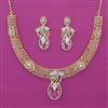American Diamond Classic Necklace with 2 Tone Plating