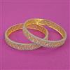 American Diamond Classic Bangles with 2 Tone Plating