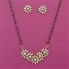 American Diamond Pearl Mangalsutra with 2 Tone Plating