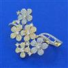 American Diamond Adjustable Ring with Rhodium Plating 2 Tone Plating