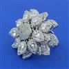 American Diamond Adjustable Ring with Rhodium Plating