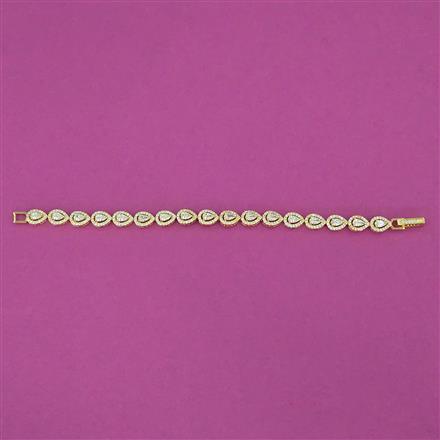 American Diamond Classic Bracelet with Rhodium Plating Gold Plating Mehndi Plating