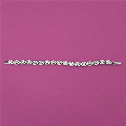 American Diamond Classic Bracelet with Rhodium Plating Gold Plating Mehndi Plating