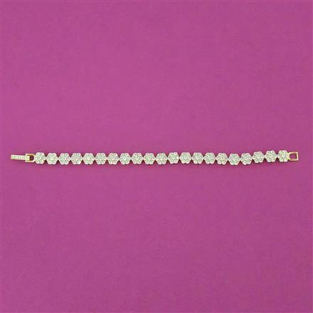 American Diamond Classic Bracelet with Rhodium Plating Gold Plating Mehndi Plating