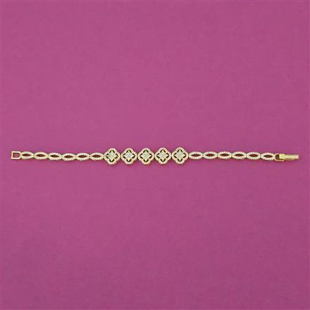 American Diamond Classic Bracelet with Rhodium Plating Gold Plating Mehndi Plating