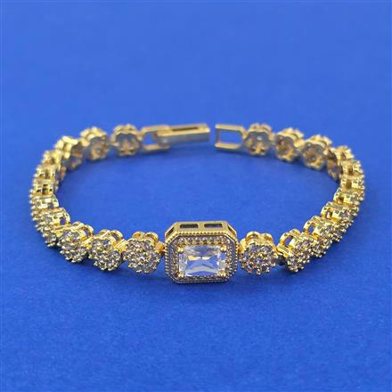 American Diamond Classic Bracelet with Rhodium Plating Gold Plating Mehndi Plating