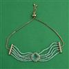 American Diamond Adjustable Bracelet with Mehndi Plating