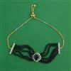 American Diamond Adjustable Bracelet with 2 Tone Plating