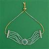 American Diamond Adjustable Bracelet with 2 Tone Plating