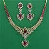 American Diamond Delicate Necklace with 2 Tone Plating