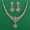 American Diamond Delicate Necklace with 2 Tone Plating