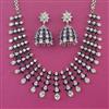 American Diamond Bridal Necklace with Rhodium Plating