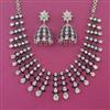 American Diamond Bridal Necklace with Rhodium Plating