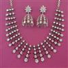American Diamond Bridal Necklace with Rhodium Plating