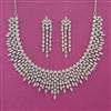 American Diamond Classic Necklace with Rhodium Plating 2 Tone Plating