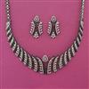American Diamond Classic Necklace with Black Plating