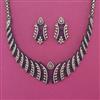 American Diamond Classic Necklace with Black Plating