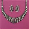 American Diamond Classic Necklace with Black Plating