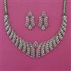 American Diamond Classic Necklace with Black Plating