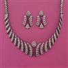 American Diamond Classic Necklace with Black Plating