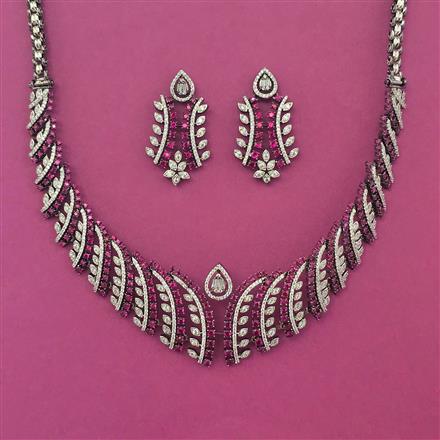 American Diamond Classic Necklace with Black Plating
