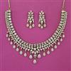 American Diamond Classic Necklace with Mehndi Plating