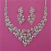 American Diamond Classic Necklace with Rhodium Plating 2 Tone Plating Carat Plating