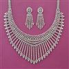 American Diamond Bridal Necklace with Rhodium Plating 2 Tone Plating