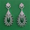 American Diamond Classic Earring with Rhodium Plating