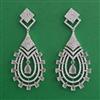 American Diamond Classic Earring with Rhodium Plating