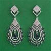 American Diamond Classic Earring with Rhodium Plating