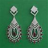 American Diamond Classic Earring with Rhodium Plating