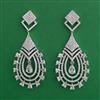 American Diamond Classic Earring with Rhodium Plating