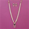 American Diamond Pearl Pendant Set with 2 Tone Plating