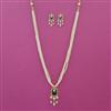 American Diamond Pearl Pendant Set with 2 Tone Plating
