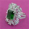 American Diamond Adjustable Ring with Rhodium Plating