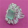 American Diamond Adjustable Ring with Rhodium Plating