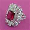 American Diamond Adjustable Ring with Rhodium Plating