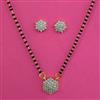 American Diamond Classic Mangalsutra with Rhodium Plating 2 Tone Plating