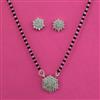 American Diamond Classic Mangalsutra with Rhodium Plating 2 Tone Plating