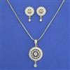 American Diamond Classic Pendant Set with 2 Tone Plating