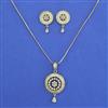 American Diamond Classic Pendant Set with Mehndi Plating