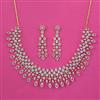 American Diamond Classic Necklace with Rhodium Plating 2 Tone Plating Carat Plating