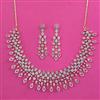 American Diamond Classic Necklace with Rhodium Plating 2 Tone Plating Carat Plating