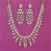 American Diamond Classic Necklace with Rhodium Plating 2 Tone Plating Mehndi Plating