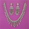 American Diamond Classic Necklace with Rhodium Plating 2 Tone Plating Mehndi Plating