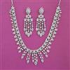 American Diamond Classic Necklace with Rhodium Plating 2 Tone Plating Mehndi Plating
